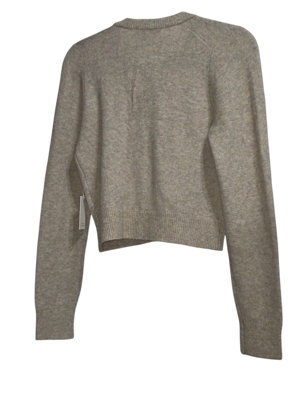 NWT Abercrombie & Fitch XS Merino Wool Blend Pearl Button Cardigan Beige - Picture 3 of 9